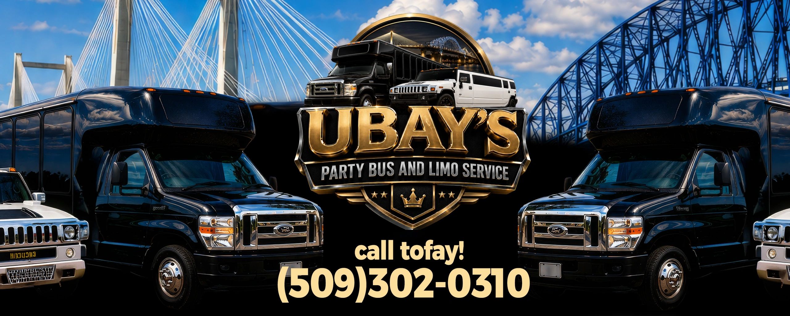 UBAY'S Party Bus and Limo Service — call today (509)302-0310