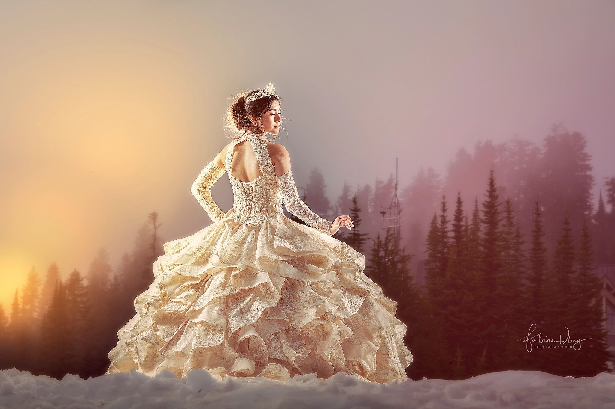 Quinceañera en paisaje nevado — Fabian Ubay Fotografía y Video